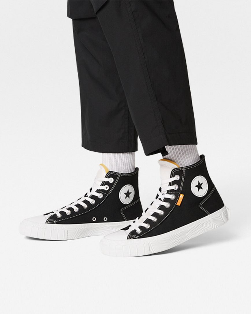 Dámské Boty Vysoké Converse Chuck Taylor Alt Star Platene Černé Bílé | CZ OJTS89